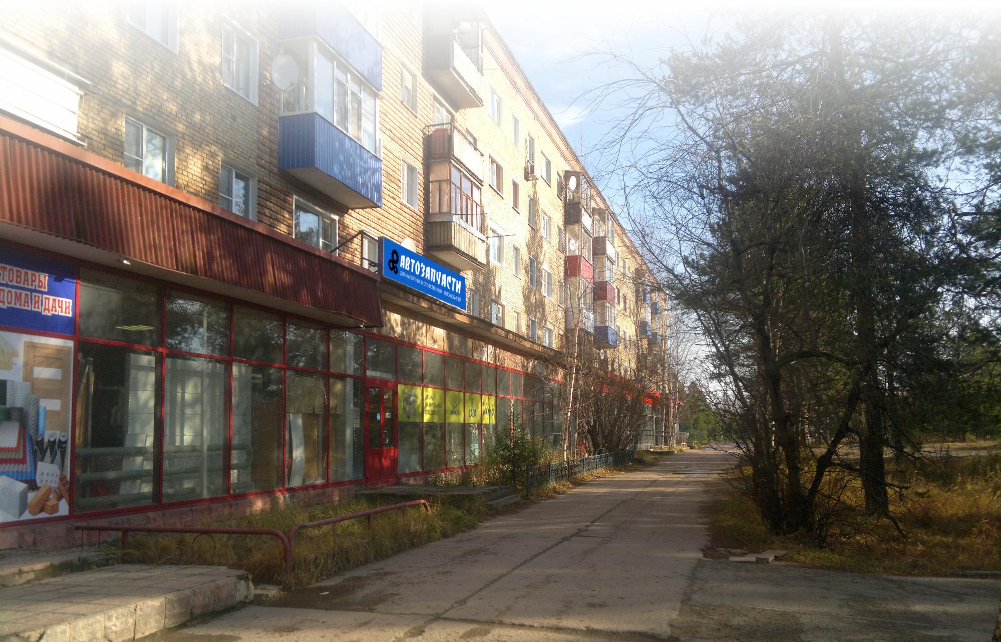 Здание магазина "Автозапчасти" на фото
